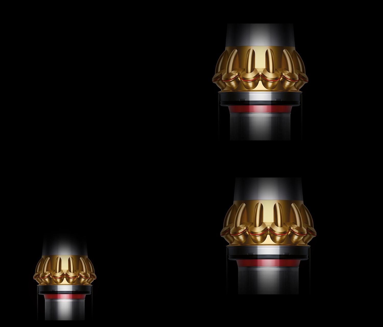 Close-up of exclusive gold colourway vacuum